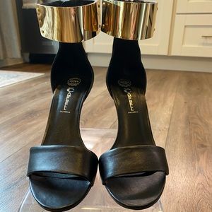 Jeffrey Campbell | Inabac-MC Black and Gold heels
